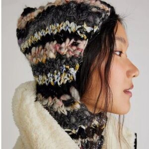 Free people sugar pie stripe balaclava knit collage new with tags one size